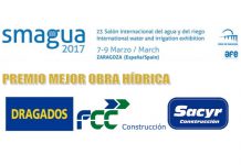 SMAGUA 2017 premia a las mejores obras hídricas realizadas en España. Nuestro reconocimiento para las empresas que las han llevado a cabo, entre las que se encuentran asociados como Dragados, Fcc o Sacyr