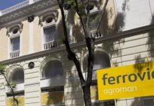 El histórico Frontón Beti-Jai, rehabilitado por Ferrovial Agroman, recupera su fachada principal y continúa su rehabilitación