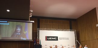 El presidente de la Cámara de Contratistas de Castilla y León, Enrique Pascual, asistió el pasado miércoles al acto de apertura curso académico 2017/2018 de la UEMC, de la cual somos patronos