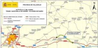 El Ministerio de Fomento licita las obras del tramo Quintanilla de Arriba-Olivares de Duero de la autovía A-11, Valladolid