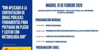 Jornada formativa sobre BIM aplicado a la contratación de Obras Públicas