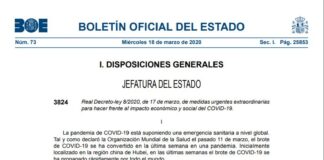 Adoptadas medidas laborales extraordinarias para la crisis del COVID-19