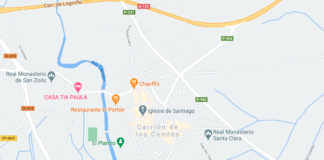 La Junta aprueba 115.000 euros para las obras de urbanización de Carrión de los Condes Mapa de Carrión de los Condes