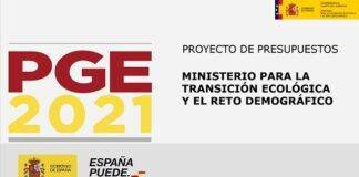 El presupuesto del Ministerio para la Transición Ecológica y el Reto Demográfico (MITECO) alcanzará en 2021 los 12.307 Millones de €