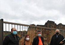 Obras de consolidación de muros en el Monasterio de San Pedro de Eslonza