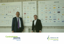 Enrique Pascual recibe a Francisco Villagrá de Arambol en la Cámara de Contratistas Enrique Pascual en Arambol