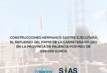 Construcciones Hermanos Sastre ejecutará el refuerzo del firme de la carretera PP-1011 en la provincia de Palencia por más de 584.000 euros