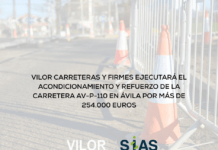 Vilor Carreteras y Firmes ejecutará el acondicionamiento y refuerzo de la carretera AV-P-110 en Ávila por más de 254.000 euros