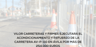 Vilor Carreteras y Firmes ejecutará el acondicionamiento y refuerzo de la carretera AV-P-110 en Ávila por más de 254.000 euros